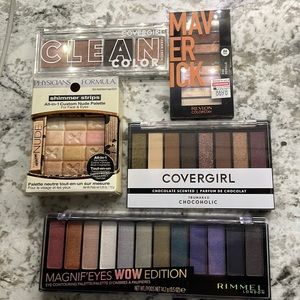 5 eyeshadow palettes
